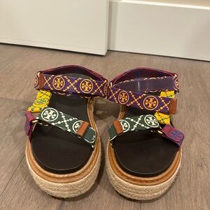 Tory Burch Monogram Rope Sport Sandals
